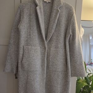 Vince Women's Soft Gray Wool Teddy Jacket